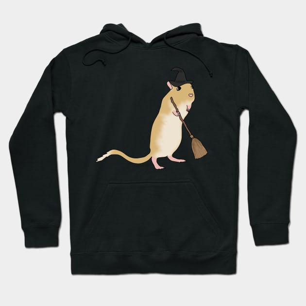 Cute golden gerbil witch Hoodie by Becky-Marie